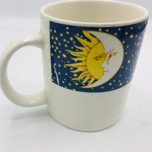 Majesticware Celestial  Mug Sun Moon Stars 3 3/4" Stoneware Casual Settings
